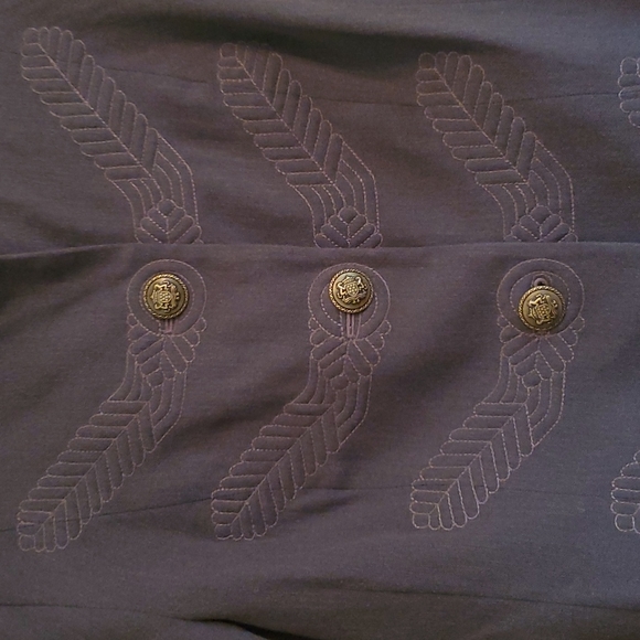 Cabi jacket. Olive with gold buttons and etchings on front. NWOT, size 12 - Picture 2 of 3